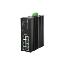 Switch PoE gestionable L2 Wi-Tek de gama industrial. 8 puertos PoE+ Gigabit. 2 puertos SFP de 2,5Gbps. 1 puerto consola. Entrega