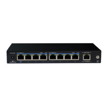 Switch PoE Watchdog 8 puertos 10/100 + 1 Uplink 10/100 (RJ45) 120W 802.3af/at 6KV - Modo CCTV 250m