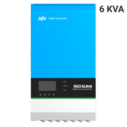 Comprar TBB TBB-RIOSUN2-6KVA-S Inversor todo en uno TBB - Potencia 6000W - 2 entradas MPPT - Inversor, cargador y regulador - Compatible con baterías - Módulo de comunicación Wi-Fi