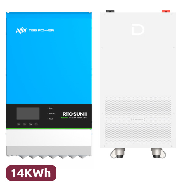 TBB TBB-RIOSUN2-8KVA-1x-DY-POWERBRICK-14336 Pack Inversor + Batería - Potencia 8000W - 2 entradas MPPT - Inversor, cargador y re