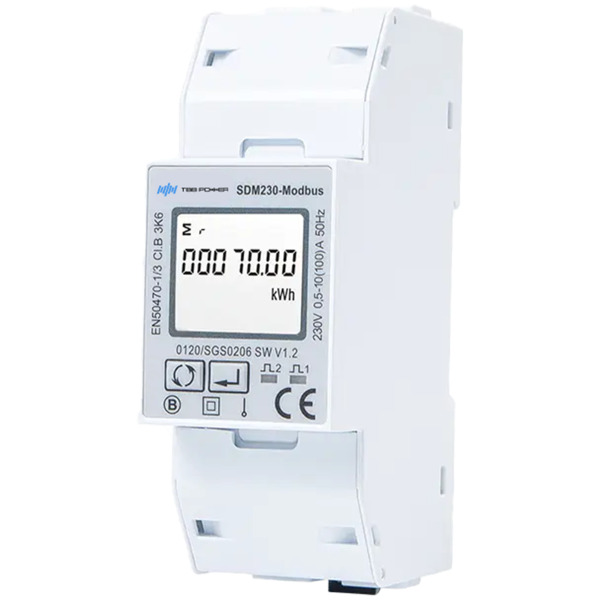 TBB TBB-SDM-230 Smart Meter TBB - Monofásico | Bidireccional - Compatible con inversor Riio SUN II - Montaje en carril DIN - Par