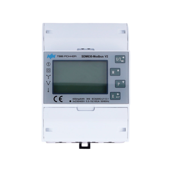 TBB TBB-SDM-630 Smart Meter TBB - Trifásico | Bidireccional - Compatible con inversor Riio SUN II - Montaje en carril DIN - Para (1)