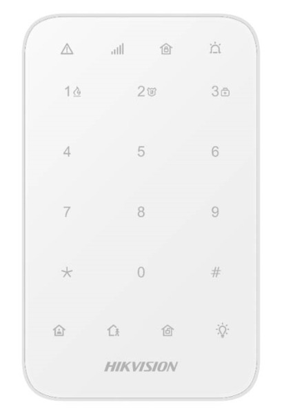 Teclado táctil LED inalámbrico para control sistema Hikvision AXPRO compatible 868MHz