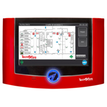 TECNOFIRE TF-TFT-7SC Panel repetidor grafico de de gestión y control - TFT 7, hasta 32 mapas gráficos - Popup automático, mapa y