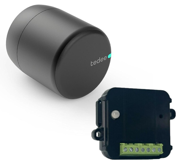 TEDEE KIT TEDEE-PRO Black + DRY CONTACT Kit Cerradura inteligente Tedee Pro + Contacto Seco Color Negro