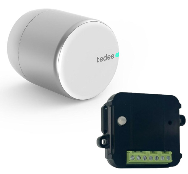 TEDEE KIT TEDEE-PRO Silver + DRY CONTACT Kit Cerradura inteligente Tedee Pro + Contacto Seco Color Plata