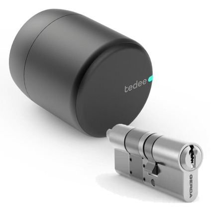 Comprar TEDEE PRO_BLACK+ BOMBILLO Cerradura inteligente Tedee PRO para acceso sin llave Black + Cilindro Bombillo Gerda de Doble Embrague