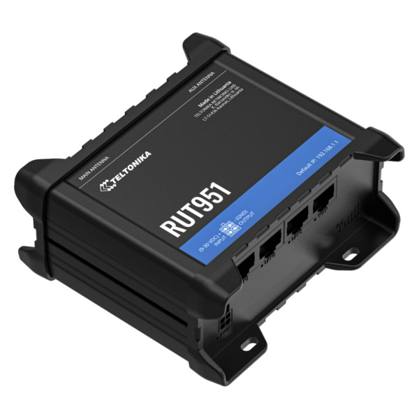 Teltonika RUT951 Router Teltonika Industrial 4G LTE 2xSIM Wi-Fi4 4xRJ45 (1)