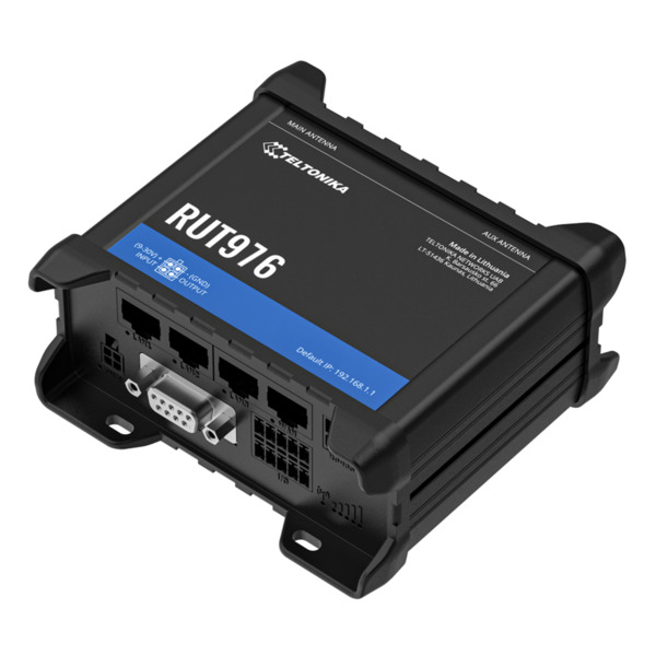 Teltonika RUT976 Router Teltonika Industrial 4G LTE 1xSIM Wi-Fi4 2xRJ45 1xDigital I/O