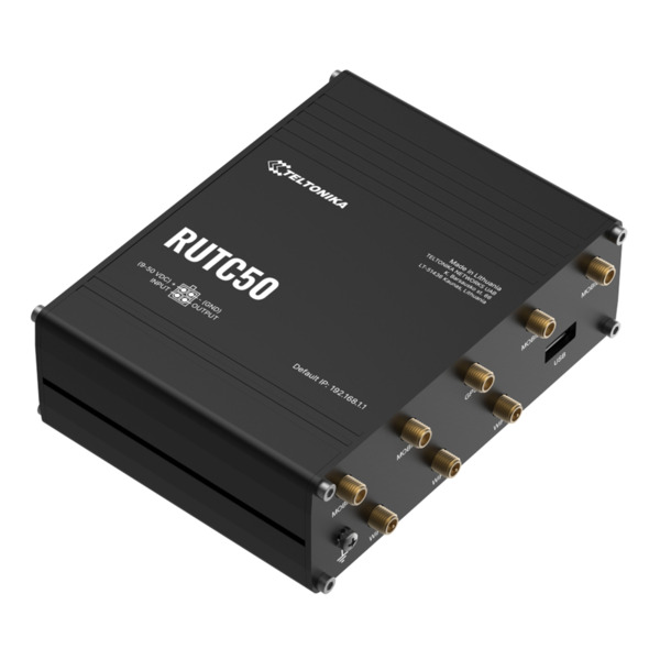 Teltonika RUTC50 Router Teltonika Industrial 5G 2xSIM Wi-Fi6 5xRJ45 USB 1xDigital I/O