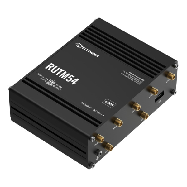 Teltonika RUTM54 Router Teltonika Industrial 5G 2xSIM eSIM Wi-Fi5 5xRJ45 Gigabit GPS USB 1xDigital I/O