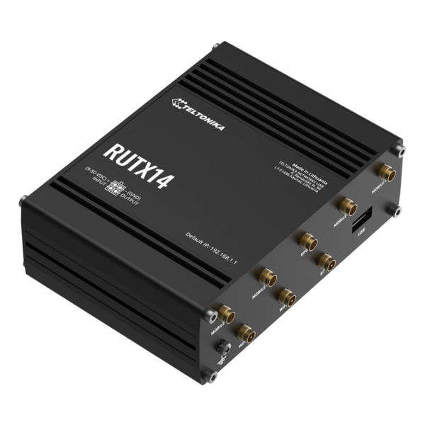 Teltonika RUTX14 Router Teltonika Industrial 4G LTE 2xSIM Wi-Fi5 5xRJ45 Gigabit BT GPS USB 1xDigital I/O