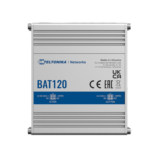 TELTONIKA TK-BAT120 Teltonika UPS - Voltage entrada 9 - 30 VDC / Salida 9 - 30 VDC - Protección contra polaridad inversa - Prot