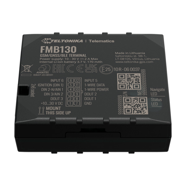 TELTONIKA TK-FMB130 Tracker avanzado para vehículos - Conexión cableado interno - Instalación oculta bajo salpicadero - 2G y BLE (1)