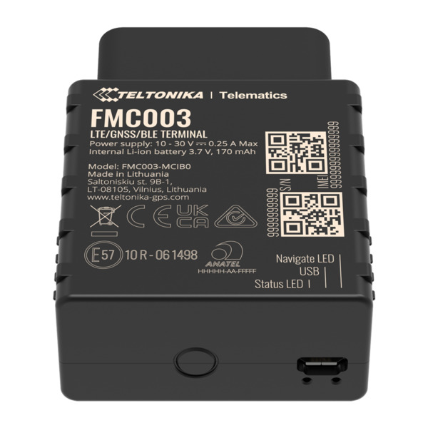 TELTONIKA TK-FMC003 Tracker Plug &amp; Play para vehículos - Conexión OBD - Instalación rápida y accesible - 4G, 2G y BLE para T (1)