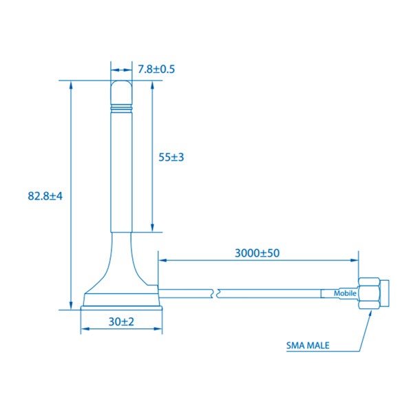 TELTONIKA TK-PR1KS210 Teltonika - Antena Magnética 4G - Frecuencia 699~868 y 1850~2690 MHz - Conector SMA Macho - Impedancia 50 (7)
