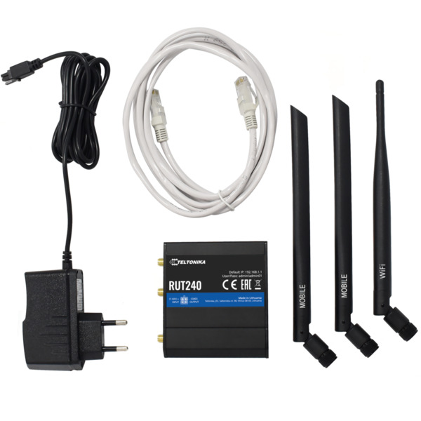 TELTONIKA TK-RUT240 Teltonika Router 4G Industrial - 2 puertos Ethernet RJ45 Fast Ethernet - 4G (LTE) Cat 4 hasta 150Mbps - 1x E (9)