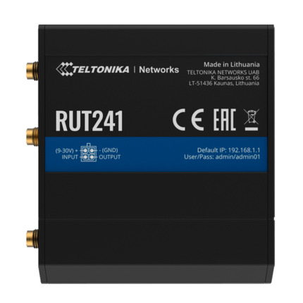 Comprar TELTONIKA TK-RUT241 Teltonika Router 4G Industrial - 2 puertos Ethernet RJ45 Fast Ethernet - 4G (LTE) Cat 4 hasta 150Mbps - 1x Entrada/Salida Digital - Wi-Fi 802.11b/g/n 2.4GHz - Carcasa Aluminio