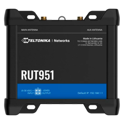 Comprar TELTONIKA TK-RUT951 Teltonika Router 4G Industrial - 4 puertos Ethernet RJ45 Fast Ethernet - Dual SIM 4G (LTE) Cat 4 hasta 150Mbps - 1x Entrada + 1x Salidas Digitales - Wi-Fi 802.11b/g/n 2.4GHz - Carcasa Aluminio