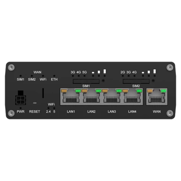 TELTONIKA TK-RUTM56 Teltonika Router Industrial 5G - Doble modem (1x Modem 5G , 1x Modem 4G) - 5 puertos 10/100/1000Mbps - WiFi (5)