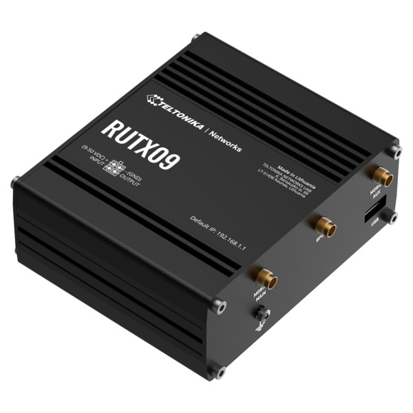 TELTONIKA TK-RUTX09 Teltonika Router 4G Industrial - Dual SIM 4G Cat 6 - 1x Entrada/Salida Digital - Carcasa Aluminio - Posicion (5)