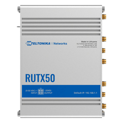 Comprar TELTONIKA TK-RUTX50 Teltonika Router 5G Industrial - 5G Sub-6Ghz SA/NSA  - Doble Módem Dual SIM  - Wi-Fi 5 - Posicionamiento GNSS - 5 puertos Ethernet RJ45 Gigabit