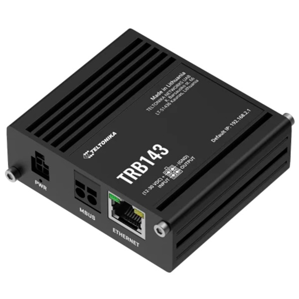 TELTONIKA TK-TRB143 Teltonika Gateway 4G Industrial - 4G Cat 4 / 3G / 2G - Puerto Ethernet RJ45 10/100/1000Mbps - Entrada M-BUS (1)