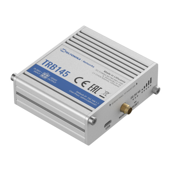 TELTONIKA TK-TRB145 Teltonika Gateway 4G Industrial - 4G Cat 1 / 3G / 2G - Puerto RS485 - Conector Micro USB - Diseño Compacto (5)