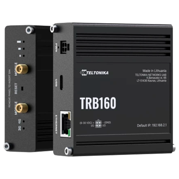TELTONIKA TK-TRB160 Teltonika Gateway 4G Industrial - 4G Cat 4 / 3G / 2G - Puerto Ethernet RJ45 10/100/1000Mbps - Diseño Compact