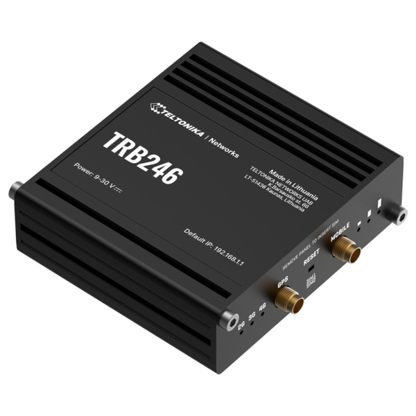 TELTONIKA TK-TRB246 Teltonika Gateway 4G Industrial - 4G Cat 4 / 3G / 2G - Puerto RJ45 10/100Mbps - Puertos RS232 y RS485 - Dual (1)