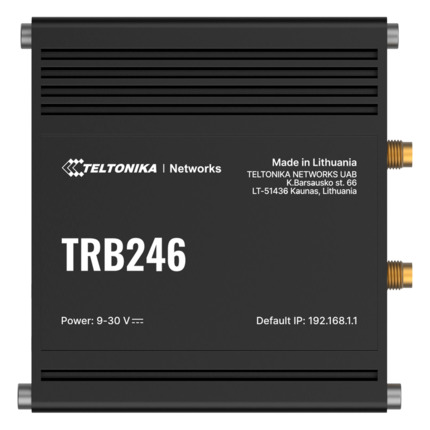 Comprar TELTONIKA TK-TRB246 Teltonika Gateway 4G Industrial - 4G Cat 4 / 3G / 2G - Puerto RJ45 10/100Mbps - Puertos RS232 y RS485 - Dual SIM