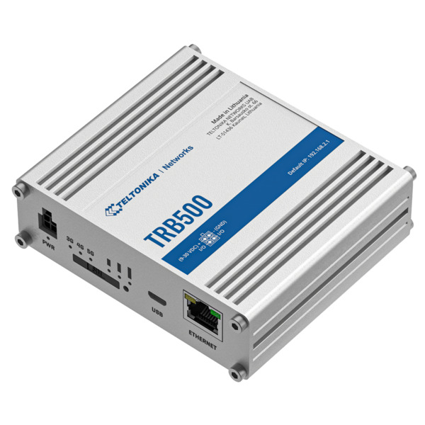TELTONIKA TK-TRB500 Teltonika Gateway 5G Industrial - 5G Sub-6Ghz SA/NSA   - Compatible con 4G/3G - Puerto RJ45 10/100/1000Mbps (1)