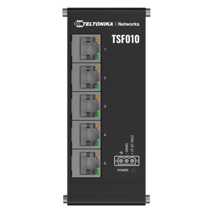 Comprar TELTONIKA TK-TSF010 Teltonika Switch No gestionable Industrial - 5 puertos Ethernet RJ45 Fast Ethernet - Rugerizado Carcasa Aluminio Anodizado - Plug and Play - Alimentación DC 7 a 57V - Led de Estado