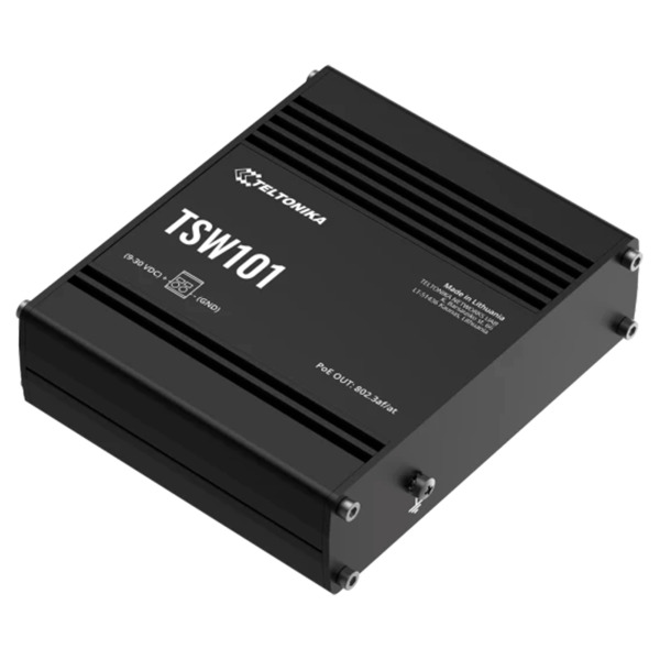 TELTONIKA TK-TSW101 Teltonika Switch PoE No gestionable Industrial - 5 puertos Ethernet RJ45 Gigabit - 4 Puertos Ethernet PoE+ 8 (3)
