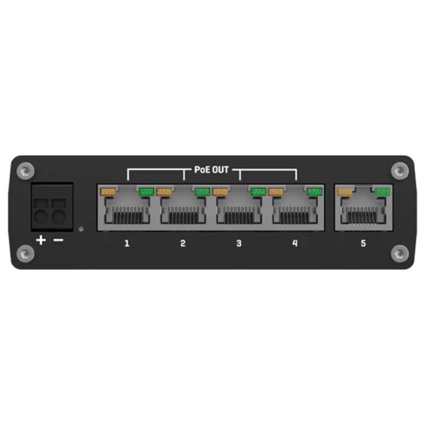 TELTONIKA TK-TSW101 Teltonika Switch PoE No gestionable Industrial - 5 puertos Ethernet RJ45 Gigabit - 4 Puertos Ethernet PoE+ 8 (5)