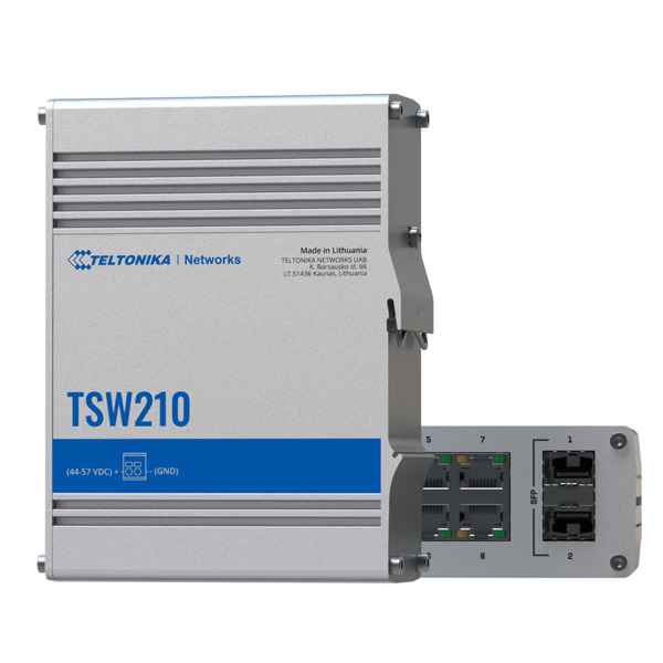 TELTONIKA TK-TSW210 Teltonika Switch No gestionable Industrial - 8 puertos Ethernet RJ45 Gigabit +2 SFP Gigabit - Rugerizado Car (9)