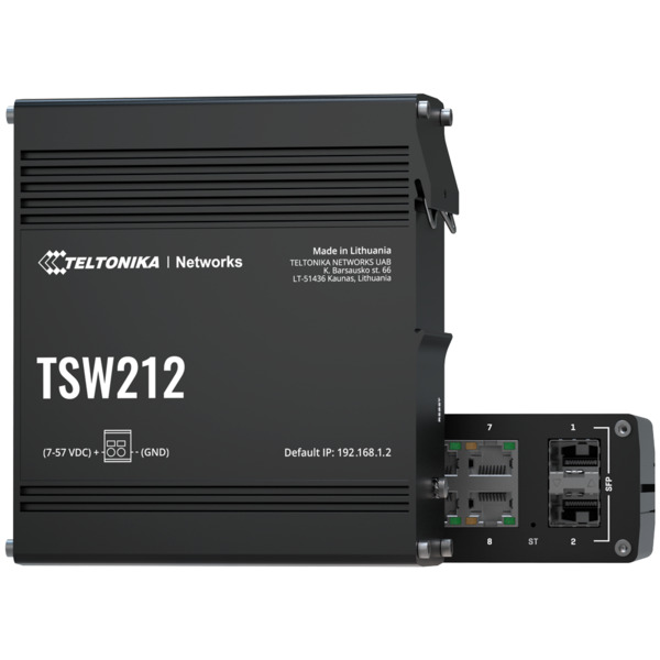 TELTONIKA TK-TSW212 Teltonika Switch Gestionable Industrial - 8 puertos Ethernet RJ45 Gigabit +2 SFP Gigabit - VLAN/Loop Prevent (9)