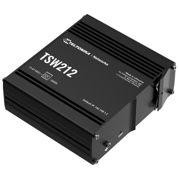 TELTONIKA TK-TSW212 Teltonika Switch Gestionable Industrial - 8 puertos Ethernet RJ45 Gigabit +2 SFP Gigabit - VLAN/Loop Prevent (1)