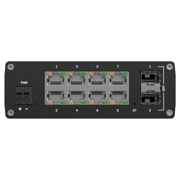 TELTONIKA TK-TSW212 Teltonika Switch Gestionable Industrial - 8 puertos Ethernet RJ45 Gigabit +2 SFP Gigabit - VLAN/Loop Prevent (3)