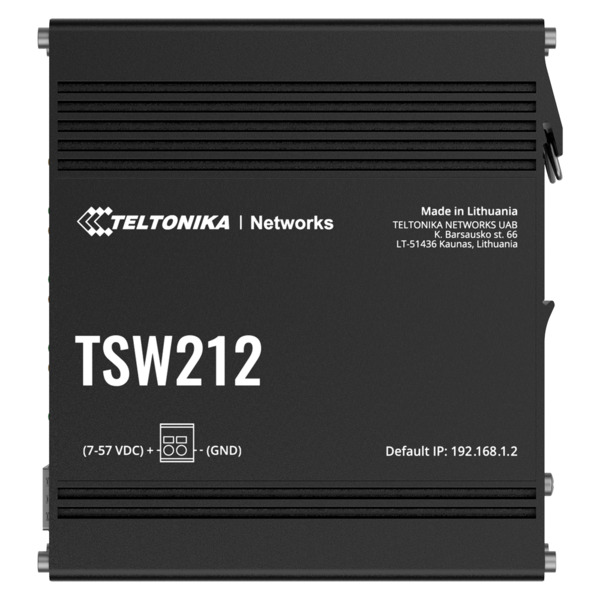 TELTONIKA TK-TSW212 Teltonika Switch Gestionable Industrial - 8 puertos Ethernet RJ45 Gigabit +2 SFP Gigabit - VLAN/Loop Prevent