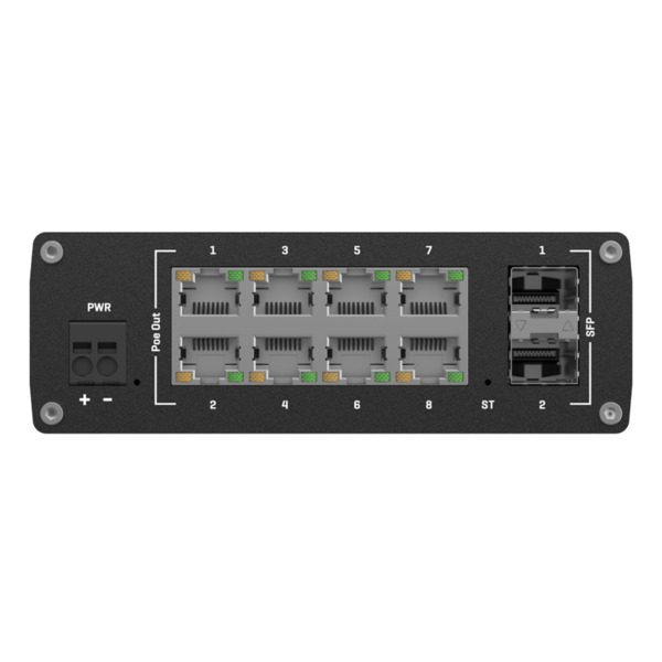 Teltonika TSW202 Switch Teltonika Industrial PoE+ 8 puertos Gigabit + 2SFP Gigabit Gestionable L2 L3 (2)