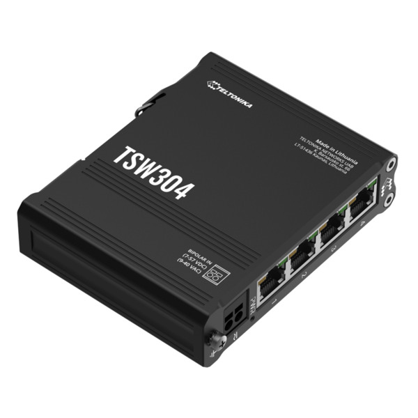 Teltonika TSW304 Switch Teltonika Industrial 4 puertos Gigabit No_Gestionable