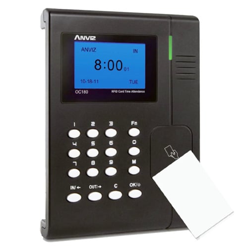 Terminal de Control de Presencia ANVIZ - Tarjetas RFID y teclado - 20000 grabaciones / 200000 registros - TCP/IP, USB Flash - 8