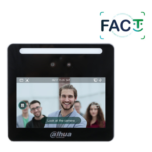 Terminal de control de presencia IP con Reconocimiento Facial, Tarjeta MIFARE, PIN (1)