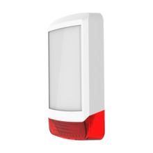 Texecom TEXE-22 WDA-0002 Cubierta frontal Odyssey X1 en color blanco/rojo para base de sirena retroiluminada de exterior Odyssey