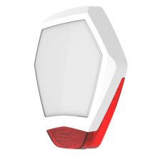 Texecom TEXE-25 WDB-0002 Cubierta frontal Odyssey X3 en color blanco/rojo para base de sirena retroiluminada de exterior Odyssey