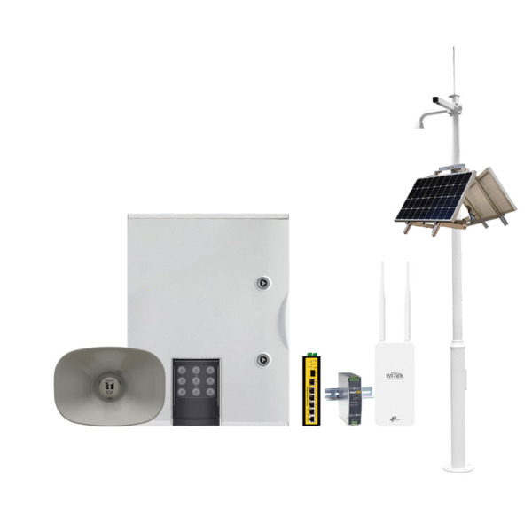 Townet SAM-4806 SAM-4806 Kit Solar. 1x Caja para farolas con carga solar SAM-4799. 1x Switch POE gestionable L2 de 4 POE Gigabit
