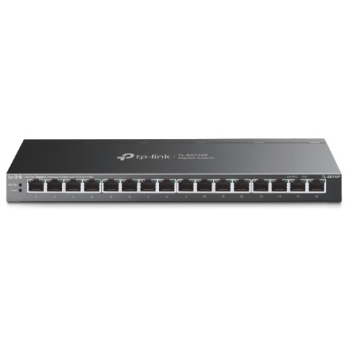 TP-LINK 16-PORT GIGABIT DESKTOP SWITCH WITH 16-PORT POE+. TL-SG116P (1)