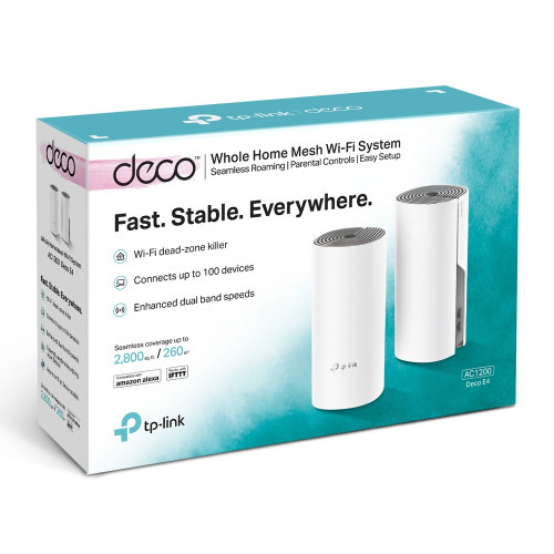 TP-LINK Deco E4 2-pack router inalámbrico Doble banda (2,4 GHz / 5 GHz) Ethernet rápido Blanco (5)
