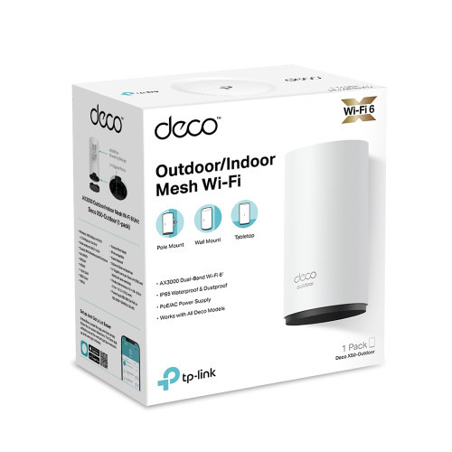 TP-Link Deco X50-Outdoor Doble banda (2,4 GHz / 5 GHz) Wi-Fi 6 (802.11ax) Blanco 1 Interno (3)